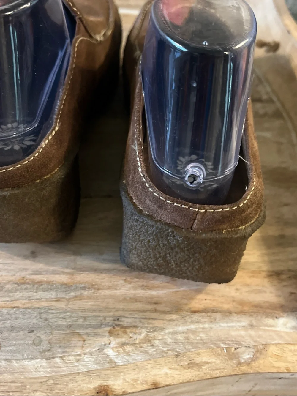 Yellow Box Brown Suede Wedge Slip-Ons Depot